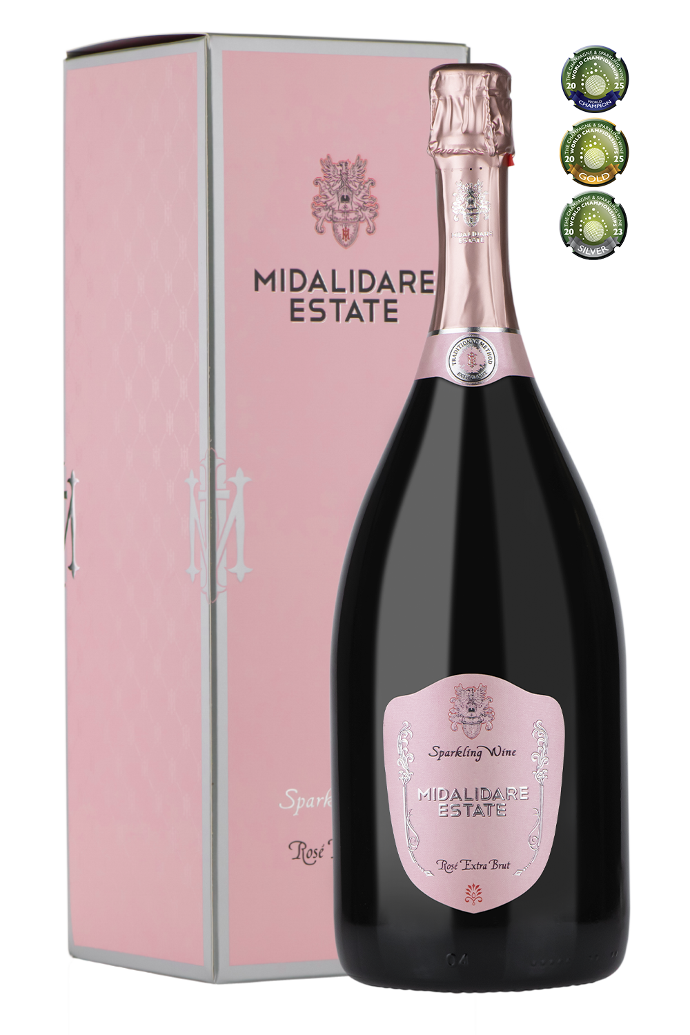 Midalidare Rosé Extra Brut NV, 1.5 L
