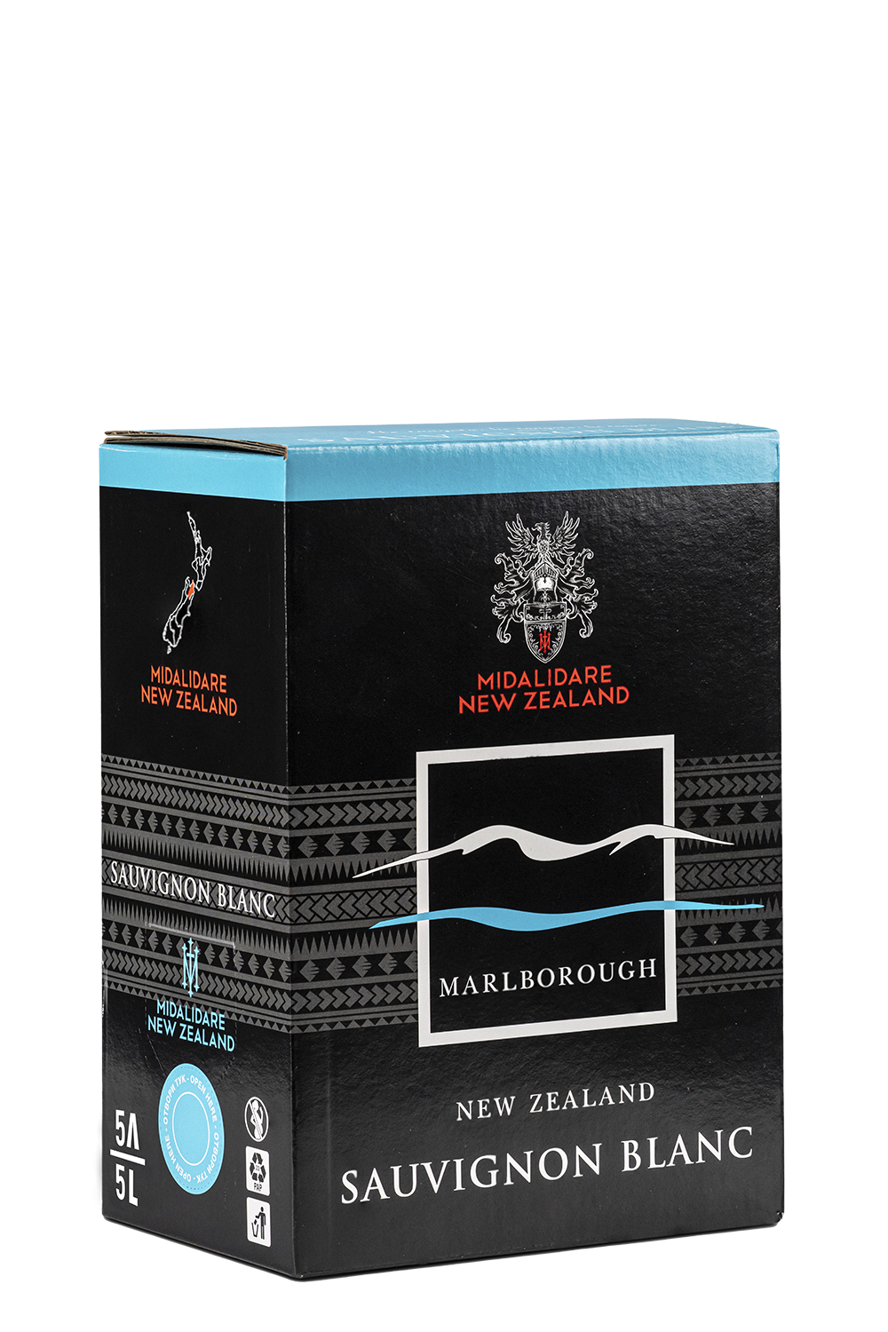 Midalidare NZ Marlborough Sauvignon Blanc, Bag-in-Box, 5.0 L