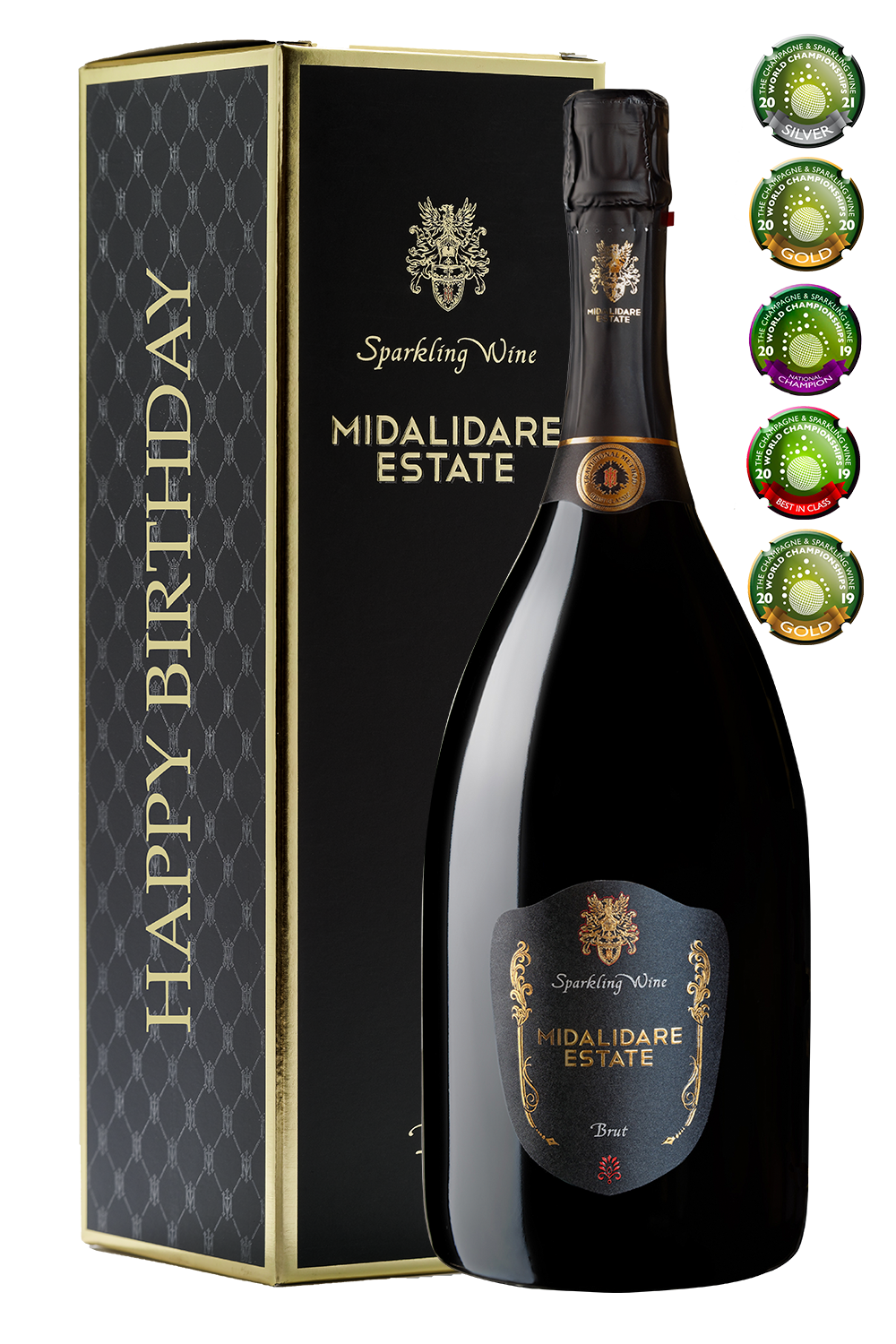 Midalidare Deluxe Brut NV, 1.5 L with customized gift box