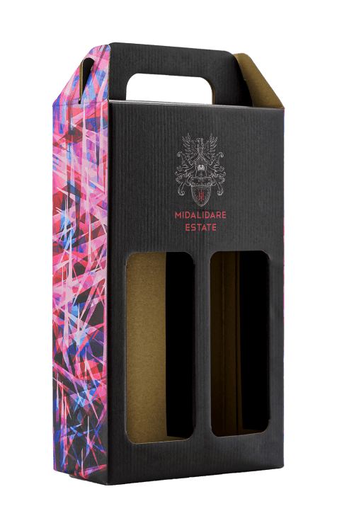Double cardboard wine gift box